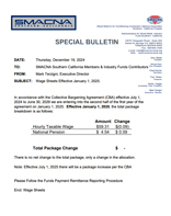 Special Bulletin December 2024 Wage Packet